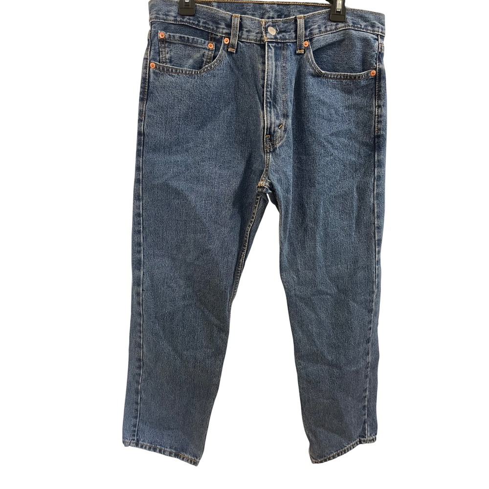Levis 505 Regular Fit Straight Leg Jeans Mens 35x30 Medium Wash Blue 00505-4891